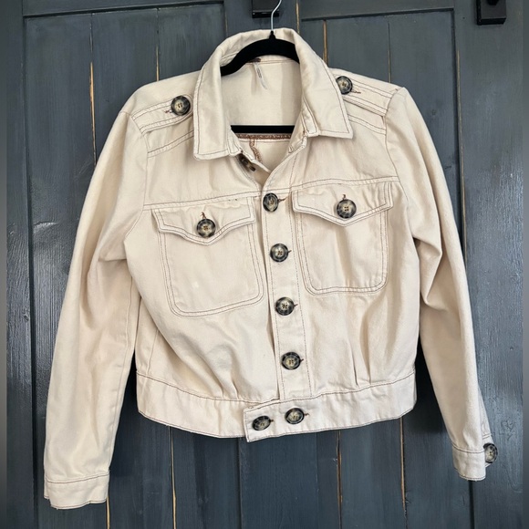 Free People Off-White Eisenhower Jacket sz S - Picture 3 of 12
